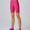 Running Bare Werk It! Ribbed Bike Tights - Rosa Bottoms