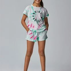 Running Bare Girl | Pocket To Me Short | Opal T-Dye Bottoms