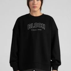 Dance Active Bloch SALE | Off-Duty Terry Crew Pullover | Black $50.00