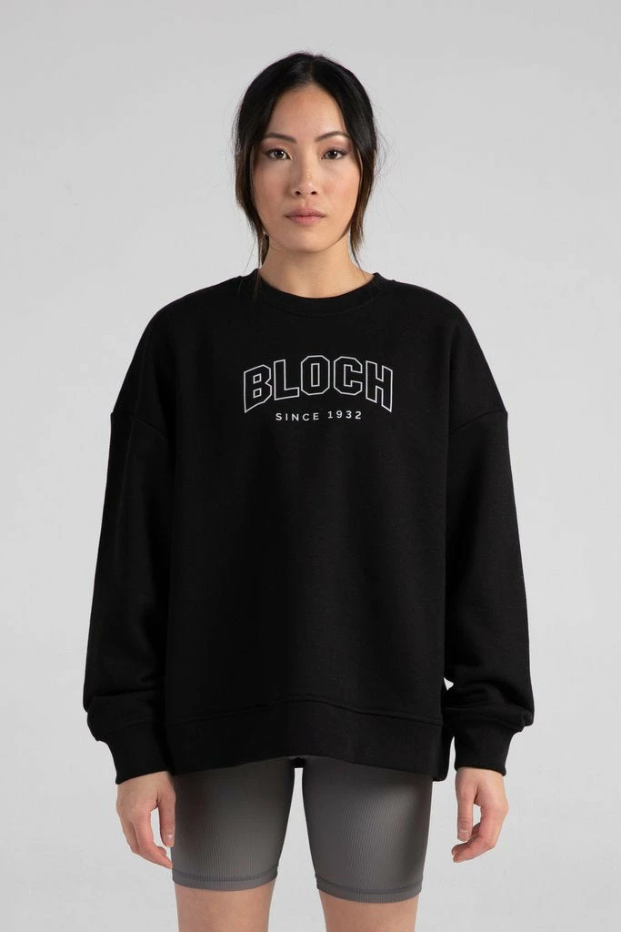Dance Active Bloch SALE | Off-Duty Terry Crew Pullover | Black $50.00