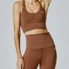 Running Bare Lotus Sports Bra - Toffee (Adult) Dancewear