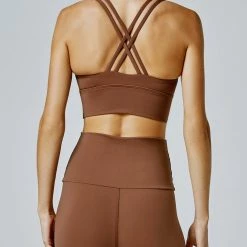 Running Bare Lotus Sports Bra - Toffee (Adult) Dancewear