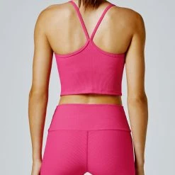 Running Bare Dharma Rib Sports Bra - Rosa