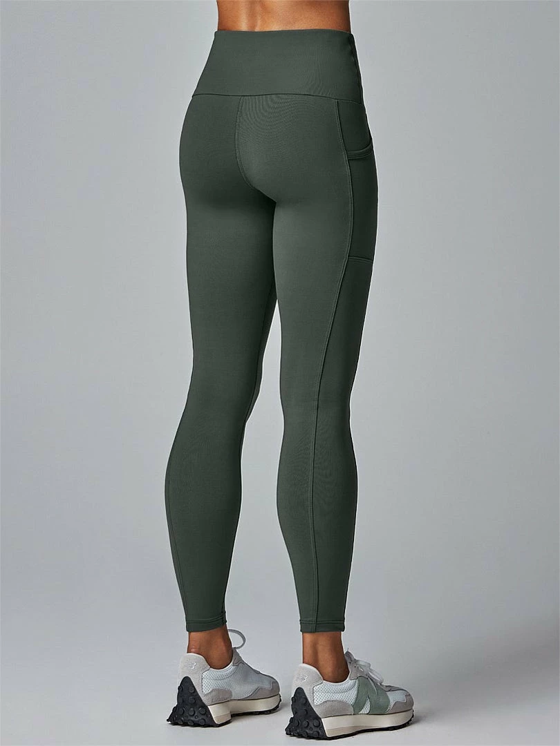 Running Bare Power Moves Ab-Waist Tight - Moss (Adult)