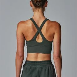 Running Bare Power Up Sports Bra - Moss (Adult)