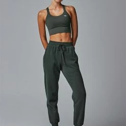 Running Bare Power Up Sports Bra - Moss (Adult)