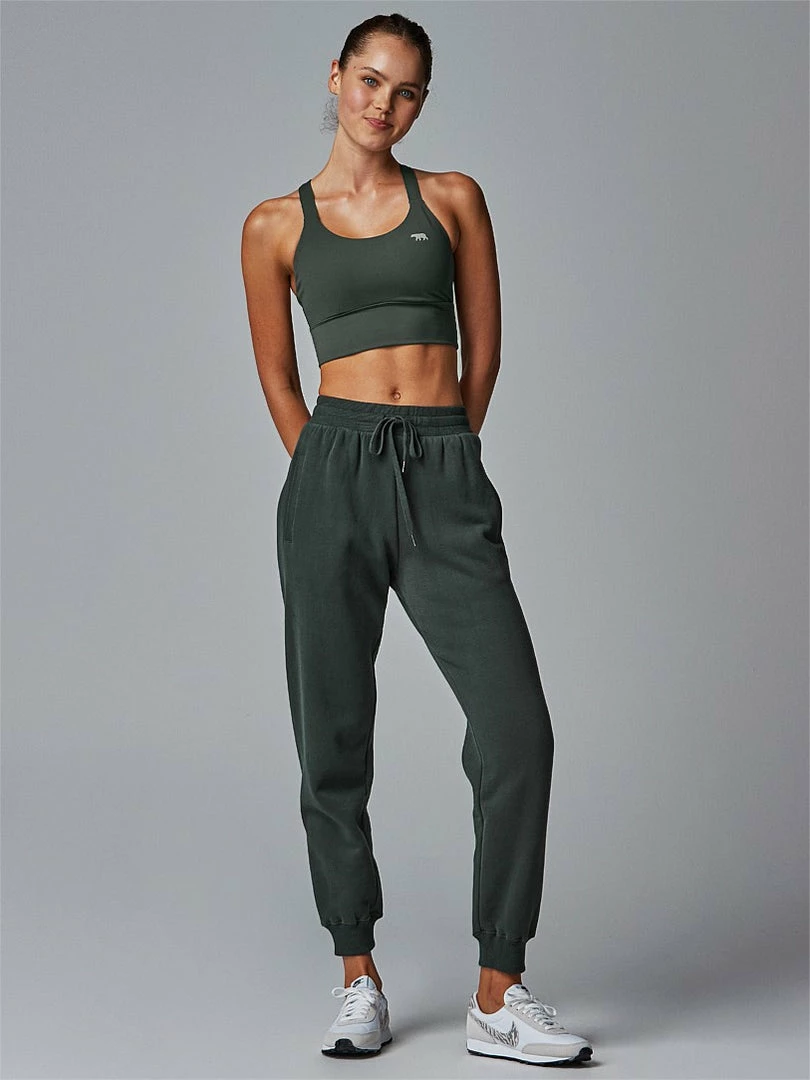 Running Bare Power Up Sports Bra - Moss (Adult)