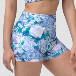Dancewear Uactiv Rosette Shorts - Blue Roses