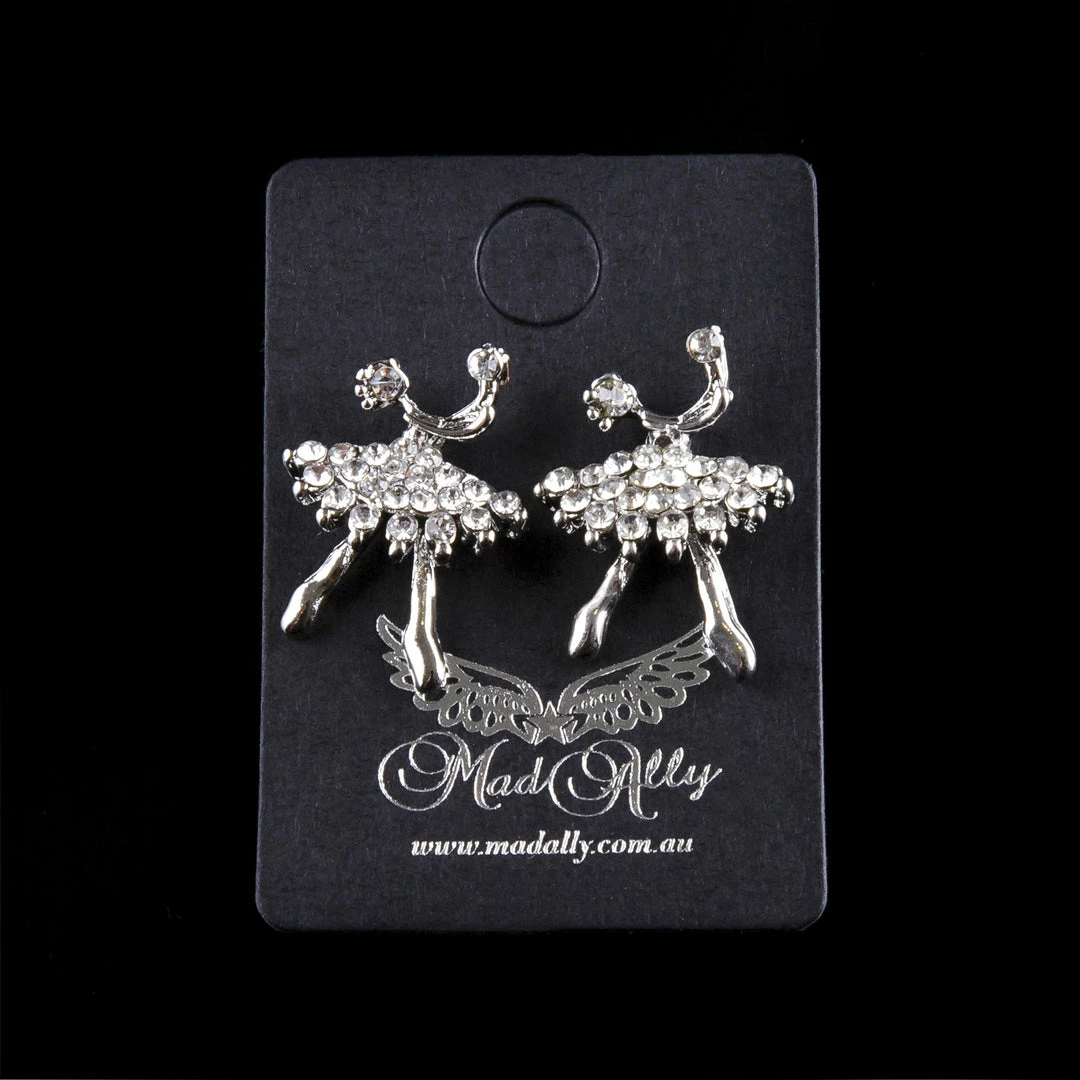 Gifts Mad Ally Diamante Ballerina Earrings