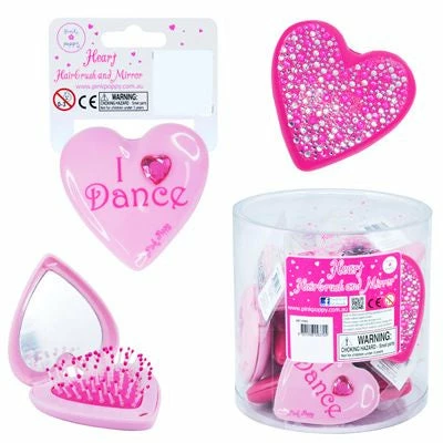 Pink Poppy Dance Brush And Mirror Compact