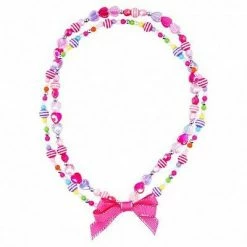 Pink Poppy Hippy Girl With Ribbon Bow Bracelet