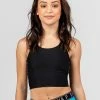Sylvia P Iconic Long-Line Crop Top Dance Active