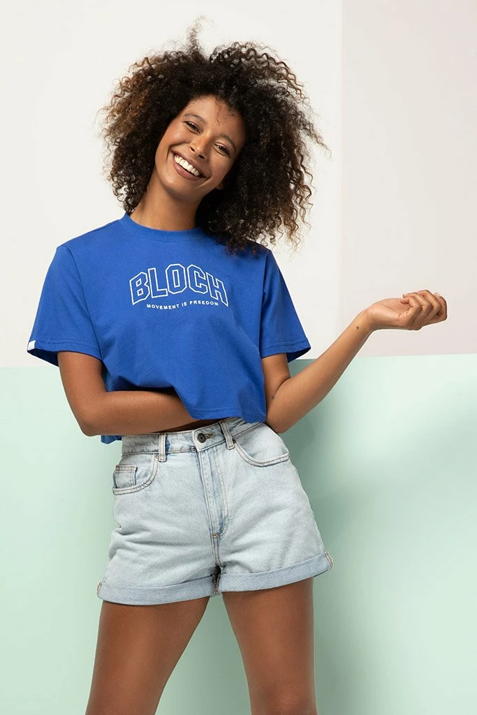 Bloch Heritage Crop Tee - Cobalt (Adult) $49.95