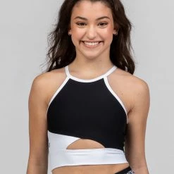 Sylvia P Asher Cropped Singlet | Black