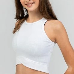 Sylvia P Staple Cropped Rib Singlet Dancewear