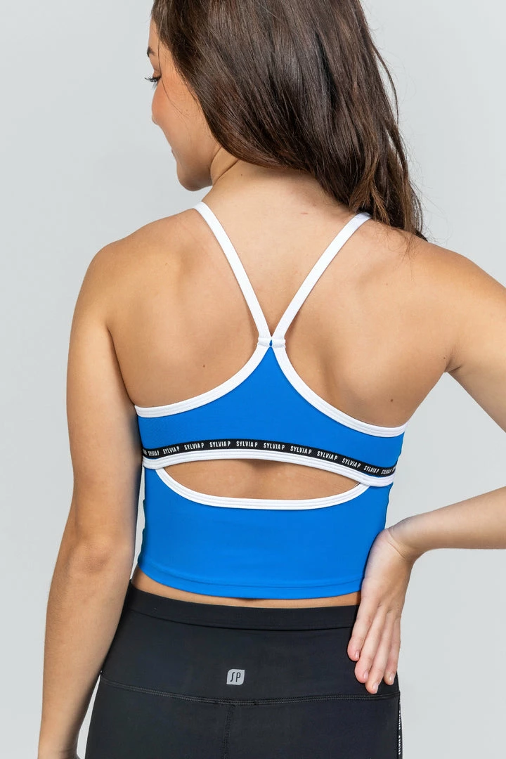 Sylvia P The Original Cropped Singlet | Atlantic Blue Dancewear
