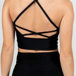 Dance Active Sylvia P Black Long-Line Cropped Singlet