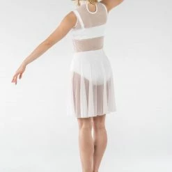 Studio 7 Mesh Performance Dress | White Dresses