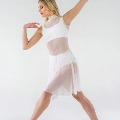 Studio 7 Mesh Performance Dress | White Dresses