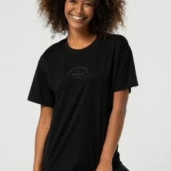 Tops Bloch Tonal Print Oversize Tee - Washed Ebony (Adult) $39.95
