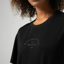 Tops Bloch Tonal Print Oversize Tee - Washed Ebony (Adult) $39.95