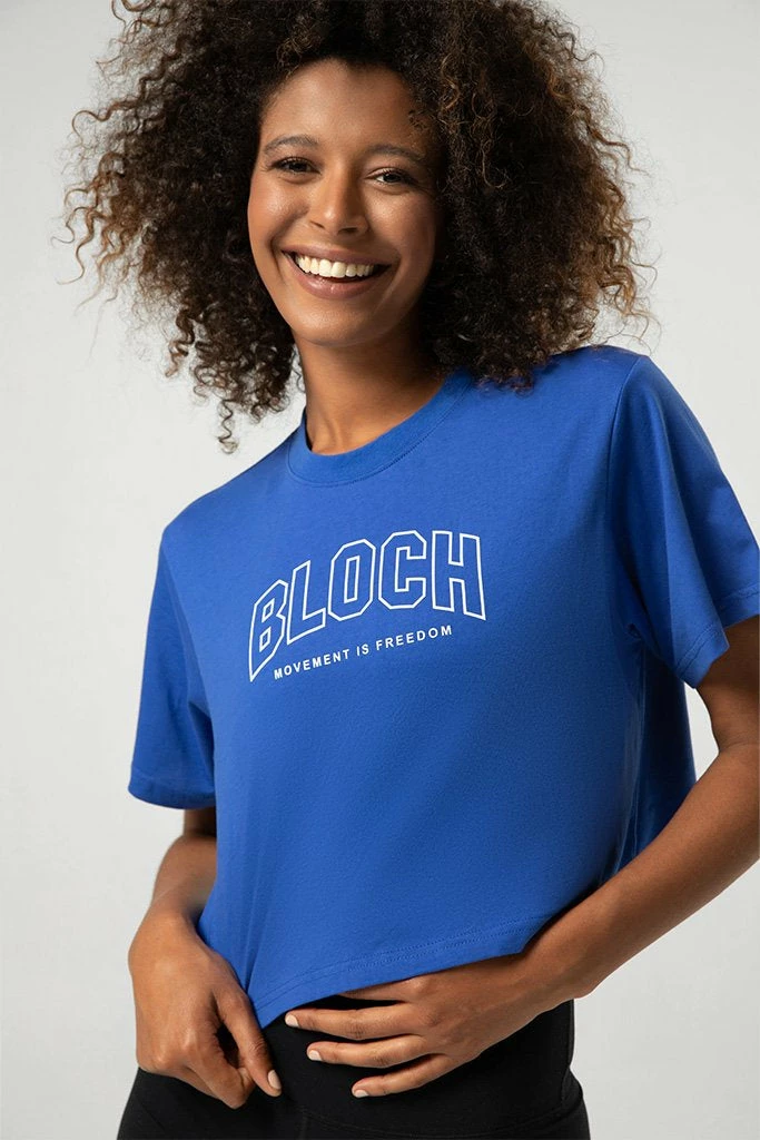 Bloch Heritage Crop Tee - Cobalt (Adult) $49.95