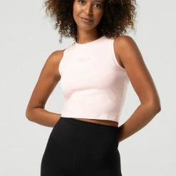 Bloch Tonal Print Crop Tank - Prima Pink (Adult) $39.95
