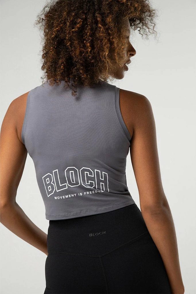 Bloch Heritage Crop Tank - Charcoal (Adult) $39.95