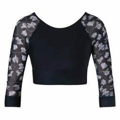 Energetiks Dancewear Astrid 3/4 Sleeve Crop - Black (Adult)