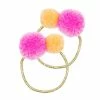 Pink Poppy Cutie Pom Pom Hair Elastics Accessories