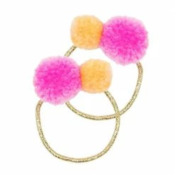 Pink Poppy Cutie Pom Pom Hair Elastics Accessories