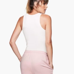 Jaggad Fitted Rib Tank White (Adult)